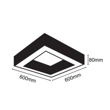 LED stropno svetlo LED/40W/230V 4000K 60x60 cm