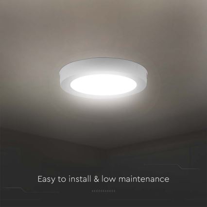 LED stropno svetlo LED/6W/230V 3000K prečnik 12 cm belo