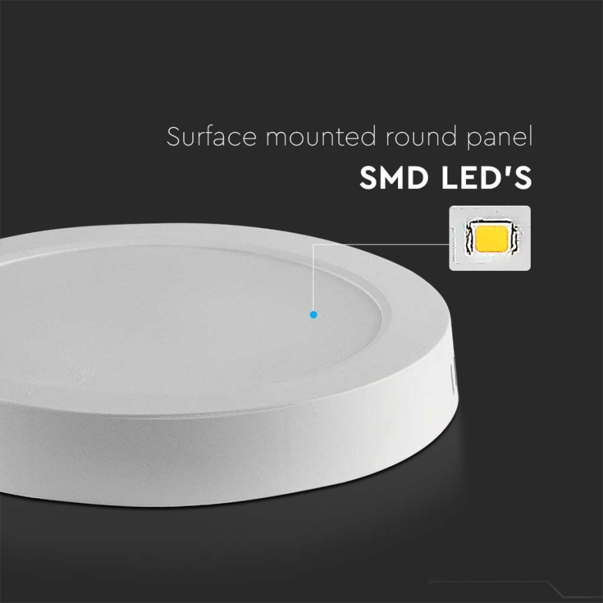 LED stropno svetlo LED/6W/230V 3000K prečnik 12 cm belo