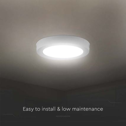 LED stropno svetlo LED/6W/230V 6500K Ø 12 cm belo