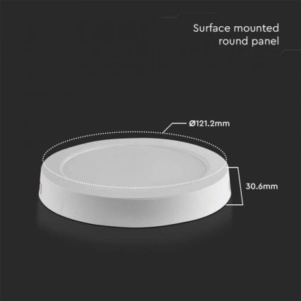 LED stropno svetlo LED/6W/230V 6500K Ø 12 cm belo
