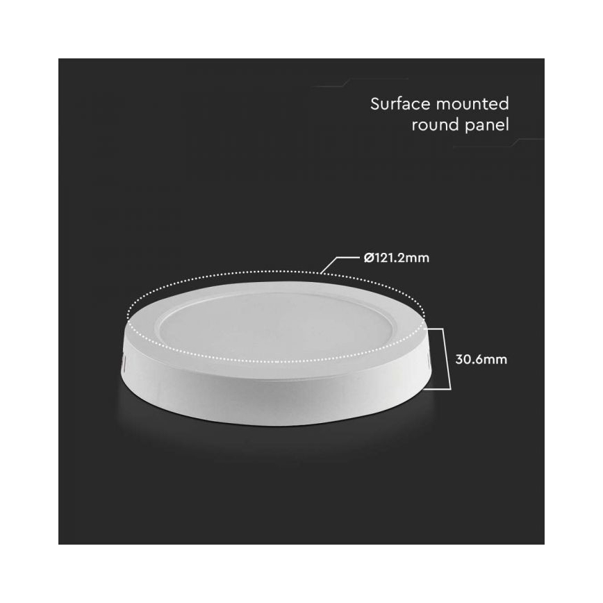 LED stropno svetlo LED/6W/230V 6500K Ø 12 cm belo