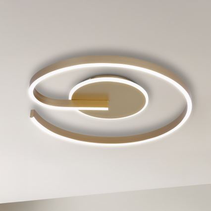 LED stropno svetlo LORENZO LED/22W/230V, prečnik 50 cm, zlatno