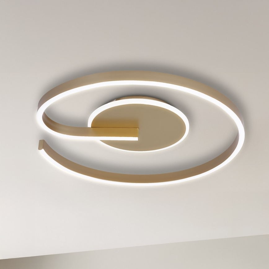 LED stropno svetlo LORENZO LED/22W/230V, prečnik 50 cm, zlatno
