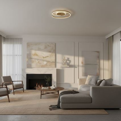LED stropno svetlo LORENZO LED/22W/230V, prečnik 50 cm, zlatno