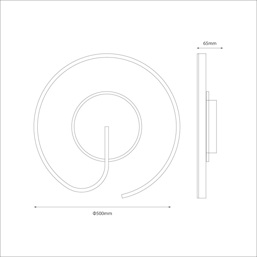 LED stropno svetlo LORENZO LED/22W/230V, prečnik 50 cm, zlatno