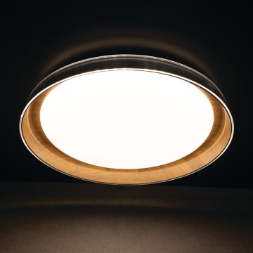 LED stropno svetlo NIFU LED/17,8W/230V prečnik 43 cm bela/braon