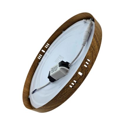 LED stropno svetlo RING LED/24W/230V 4200K, prečnik 28,5 cm, braon