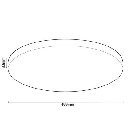 LED prigušiva stropna svetiljka sa glasovnim upravljanjem OPAL LED/48W/230V 2700-6500K bela + daljinski upravljač