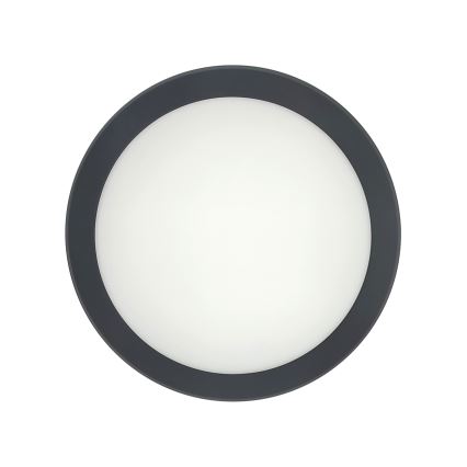 LED kupatilsko stropno svetlo sa senzorom pokreta LED/20W/230V 3000/4000/6500K prečnika 23 cm IP54 antracit