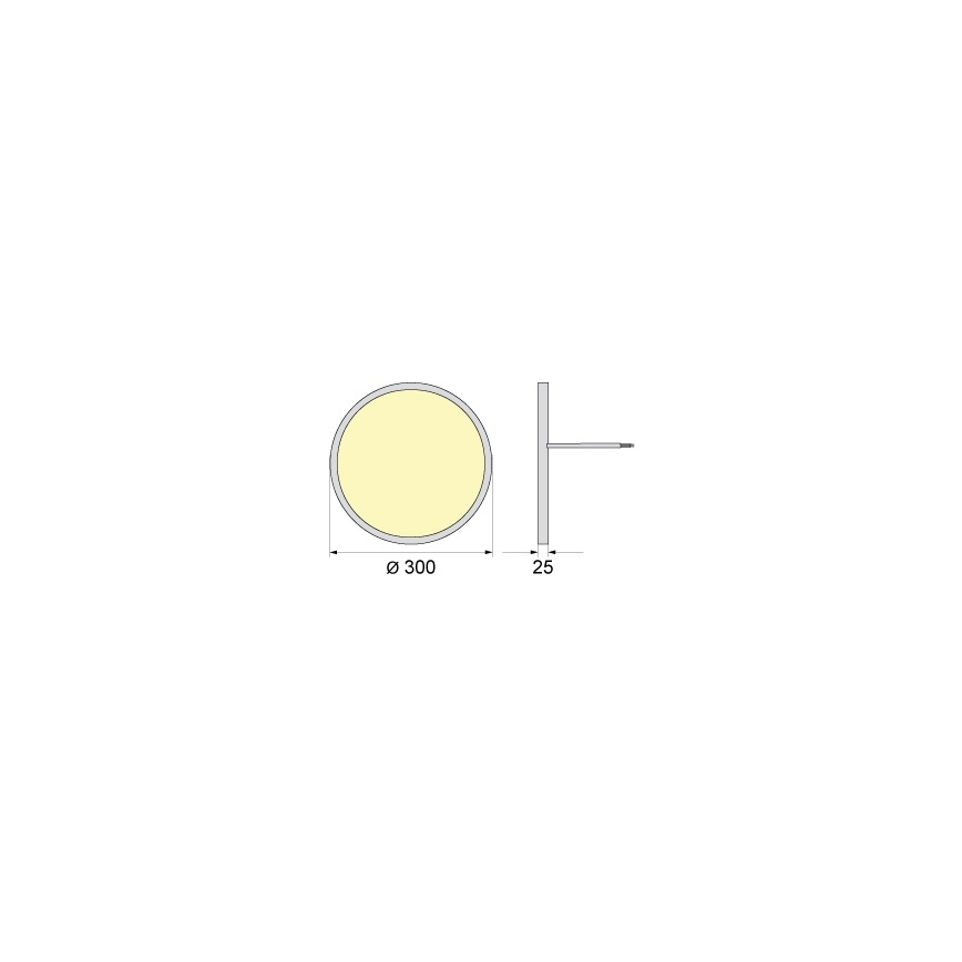 LED stropno svetlo SIMEN LED/24W/230V 4000K IP40 prečnik 30 cm belo UGR19