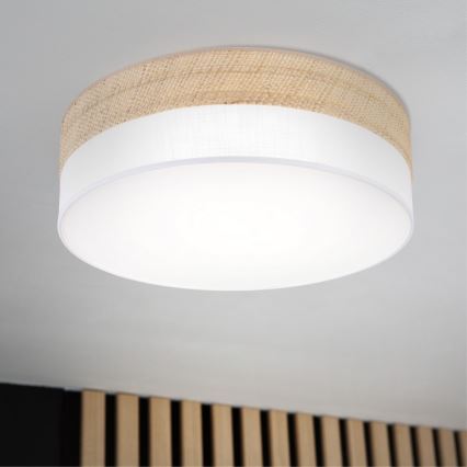 LED plafonsko svetlo SIRJA BOHO LED/36W/230V 4000K prečnik 45 cm bež/bela