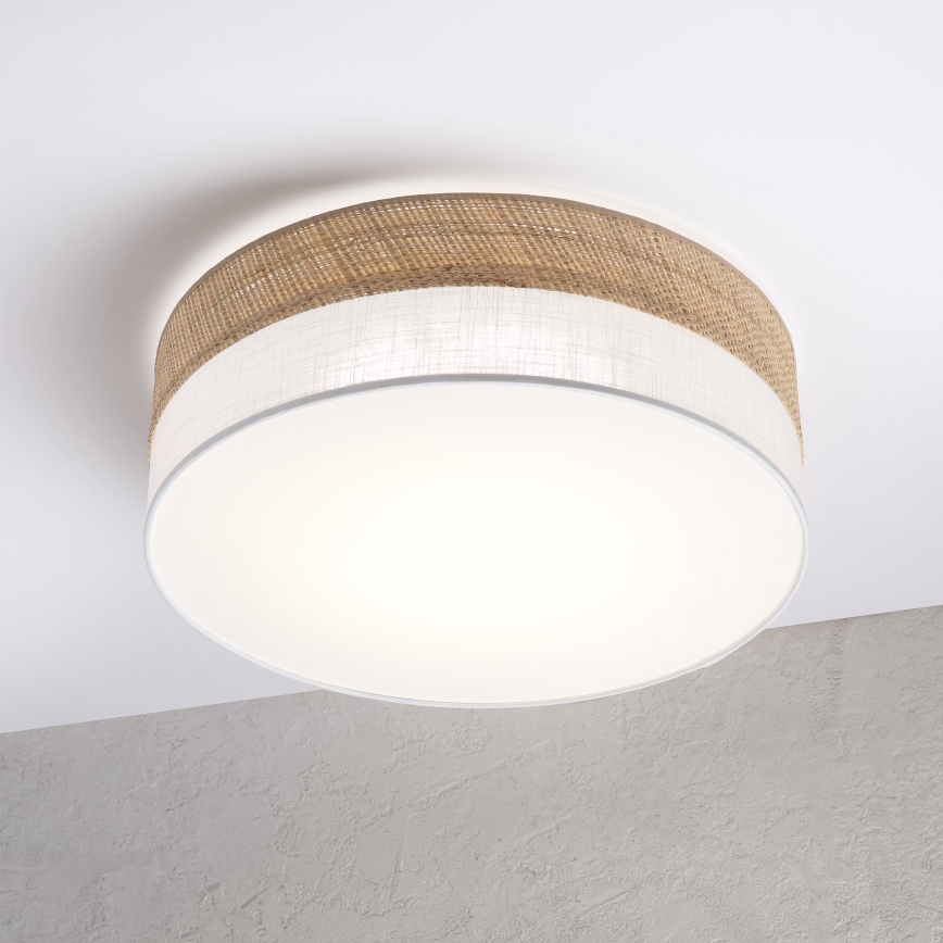 LED plafonsko svetlo SIRJA BOHO LED/36W/230V 4000K prečnik 45 cm bež/bela