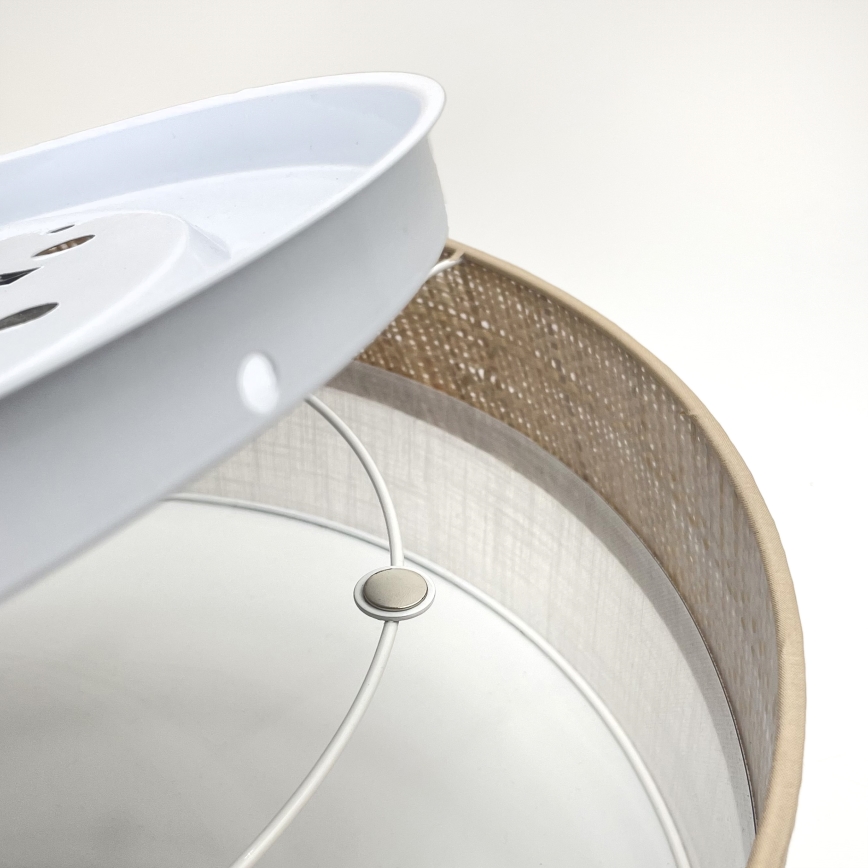 LED plafonsko svetlo SIRJA BOHO LED/36W/230V 4000K prečnik 45 cm bež/bela