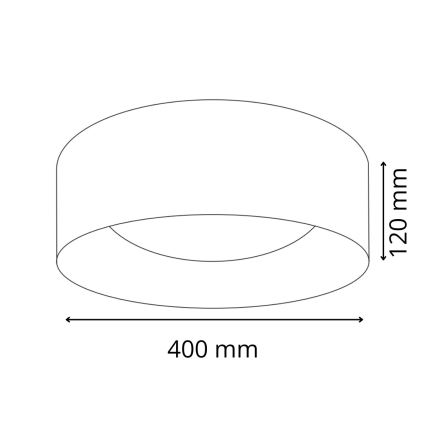 LED stropno svetlo TULUZA LED/24W/230V prečnik 40 cm crno