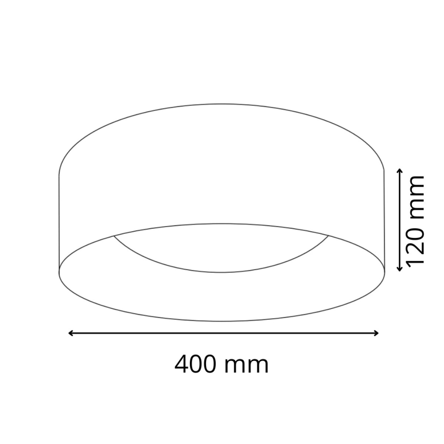 LED stropno svetlo TULUZA LED/24W/230V prečnik 40 cm crno