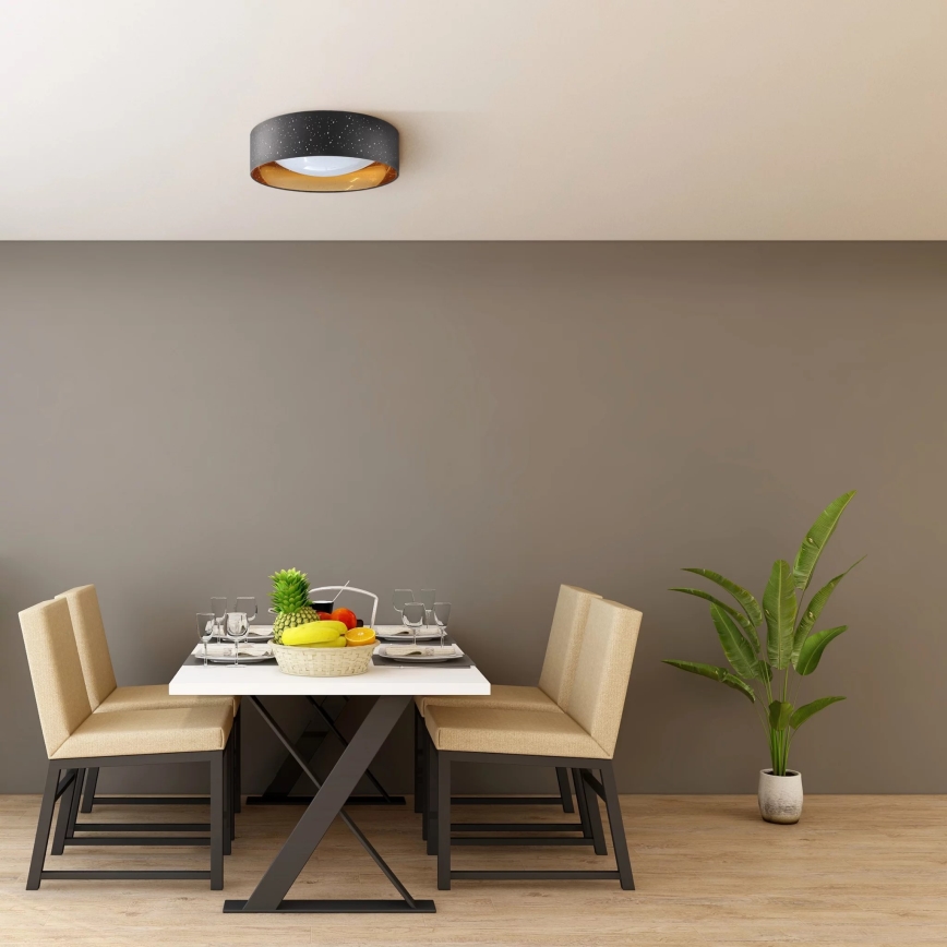 LED stropno svetlo TULUZA LED/24W/230V prečnik 40 cm crno