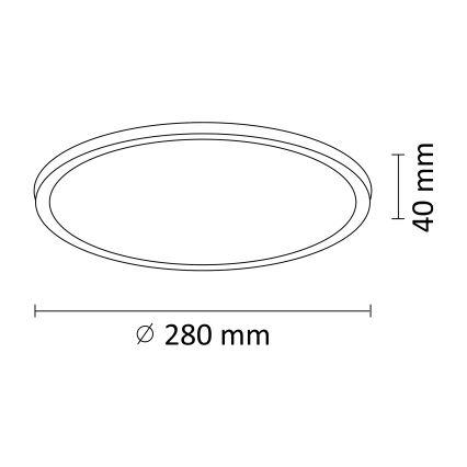LED stropno svetlo WOODY LED/15W/230V pr. 28 cm