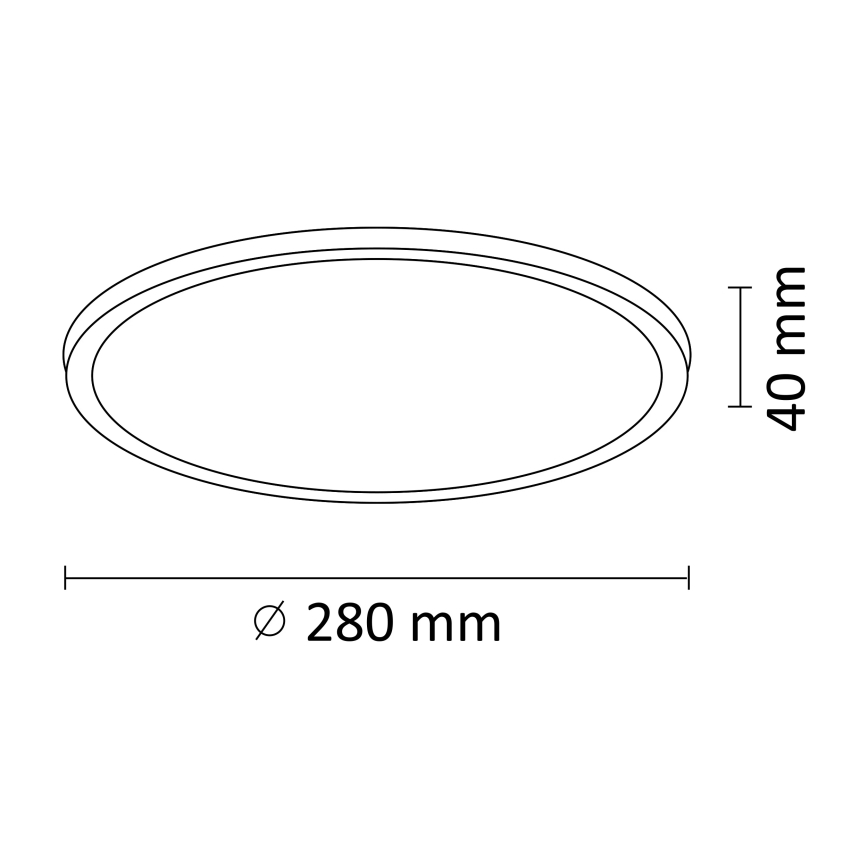 LED stropno svetlo WOODY LED/15W/230V pr. 28 cm