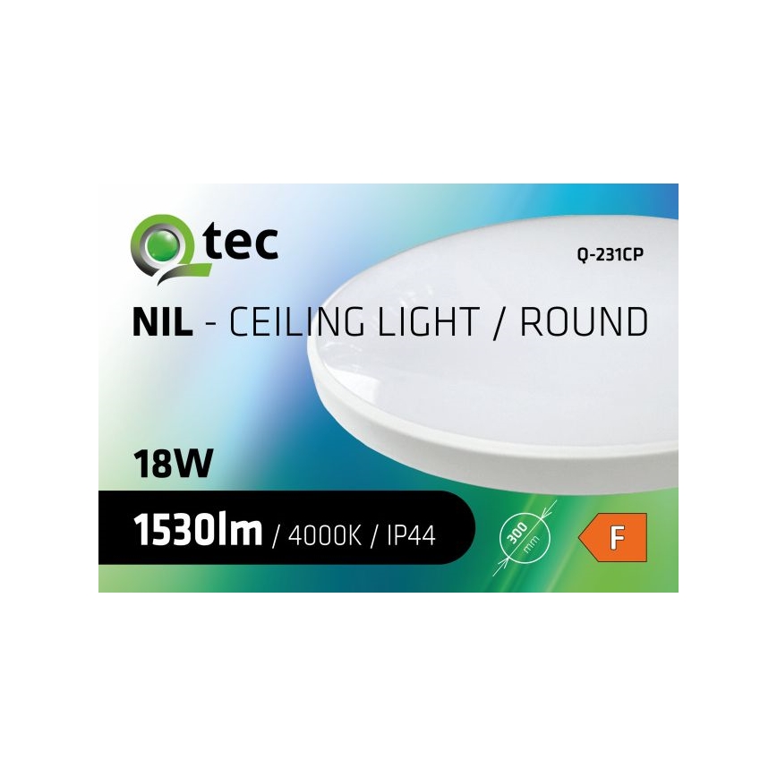 LED stropno svetlo za kupatilo CIRCLE LED/18W/230V 4000K prečnik 30 cm IP44 belo