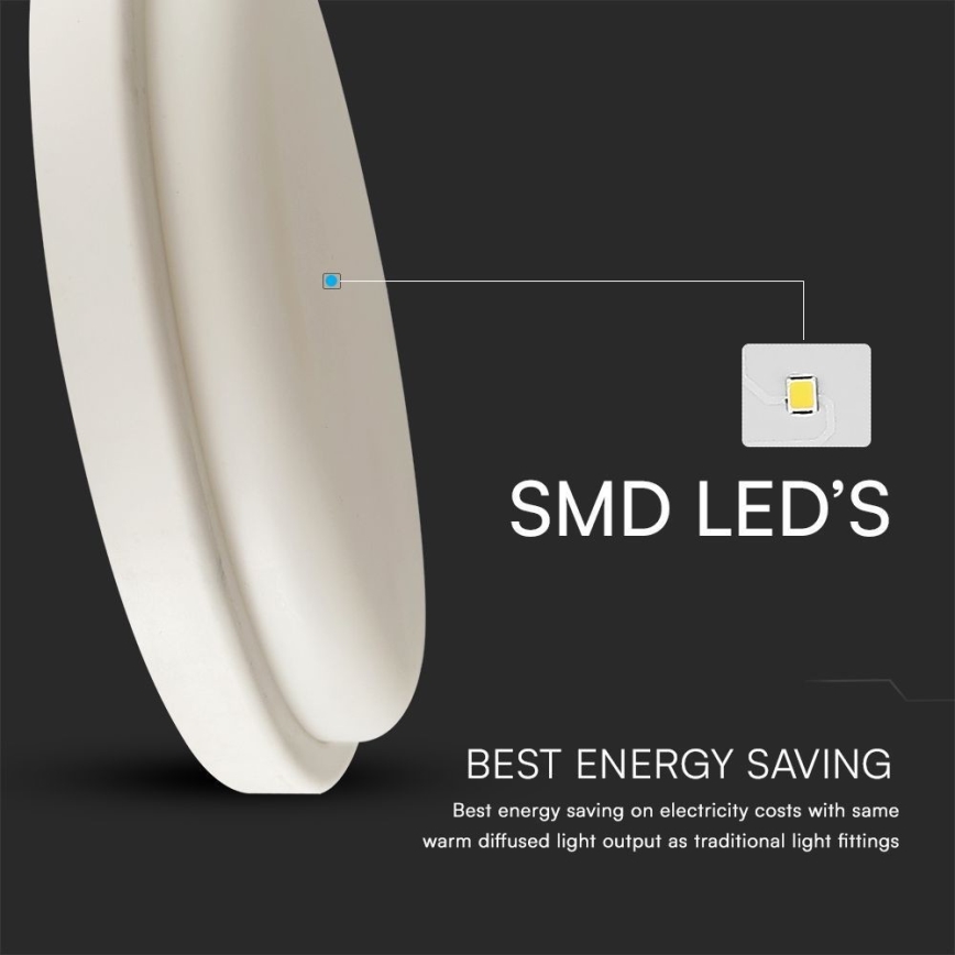 LED stropno svetlo za kupatilo LED/24W/230V 6500K IP54 prečnik 24 cm
