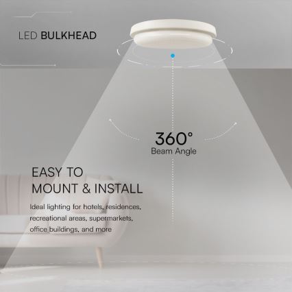 LED stropno svetlo za kupatilo LED/24W/230V 6500K IP54 prečnik 24 cm