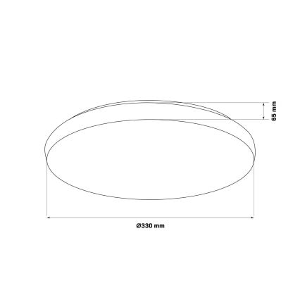 LED stropno svetlo za kupatilo PIRIUS LED/17W/230V prečnik 33 cm IP44