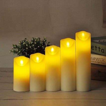 LED sveća LED/2xAA topla bela 11 cm