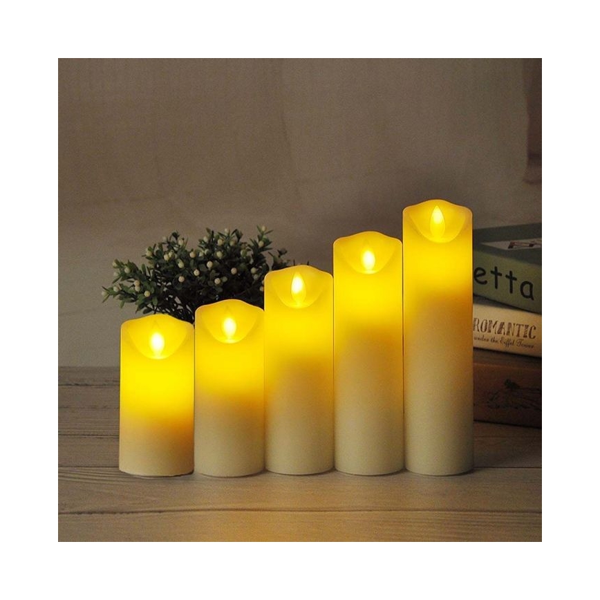 LED sveća LED/2xAA topla bela 11 cm