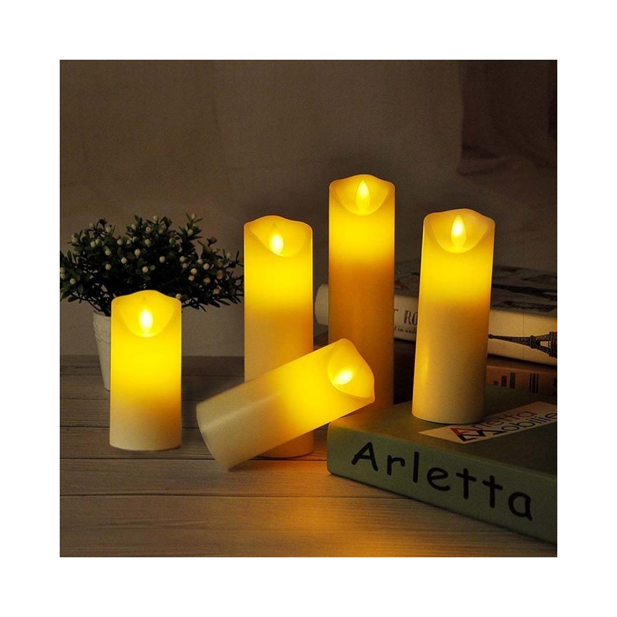 LED sveća LED/2xAA topla bela 11 cm