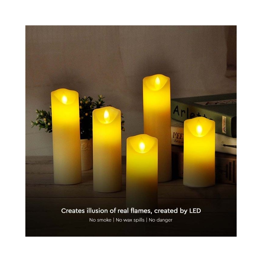 LED sveća LED/2xAA topla bela 11 cm