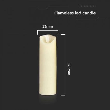 LED sveća LED/2xAA topla bela 17,5 cm