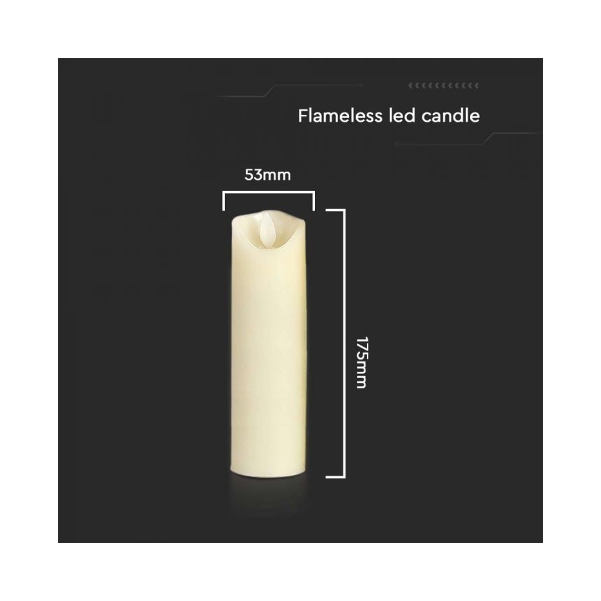 LED sveća LED/2xAA topla bela 17,5 cm