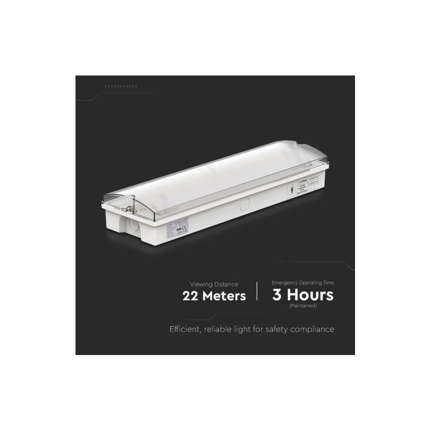 LED svetiljka za izlaz u nuždi LED/3W/230V 6400K IP65