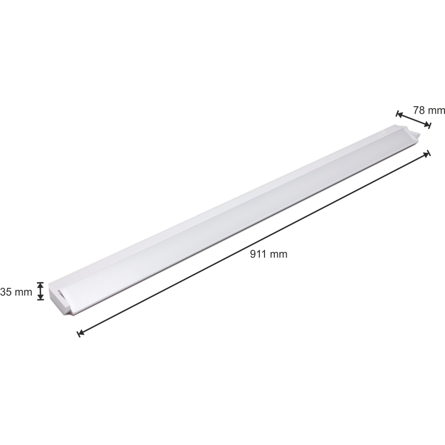 LED svetiljka za montažu ispod elemenata LED/15W/230V bela
