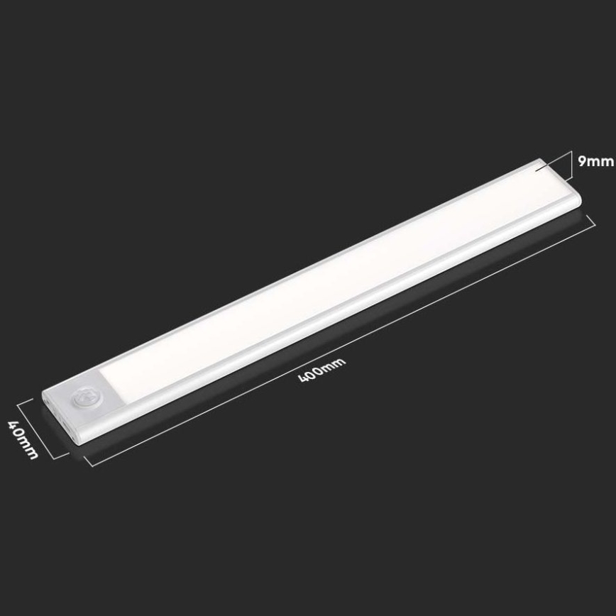 LED svetiljka za montažu ispod ormarića sa senzorom LED/2W/5V 4000K 2200 mAh