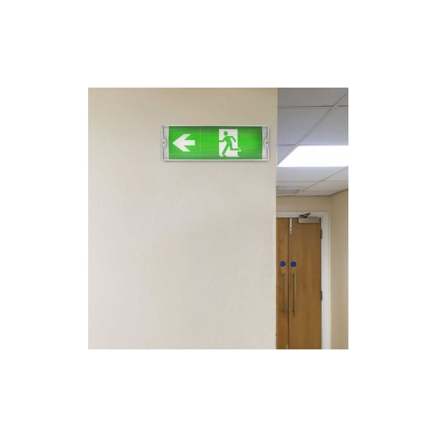 LED sigurnosno svetlo sa redovnim testom funkcionalnosti IZLAZ U NUŽDI LED/3W/230V 6400K IP65