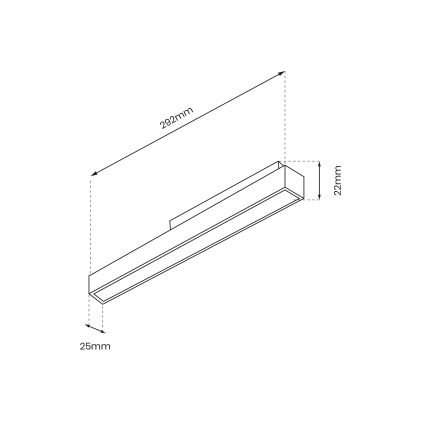 LED svetiljka za šinski sistem MAGNETIC TRACK LED/12W/48V