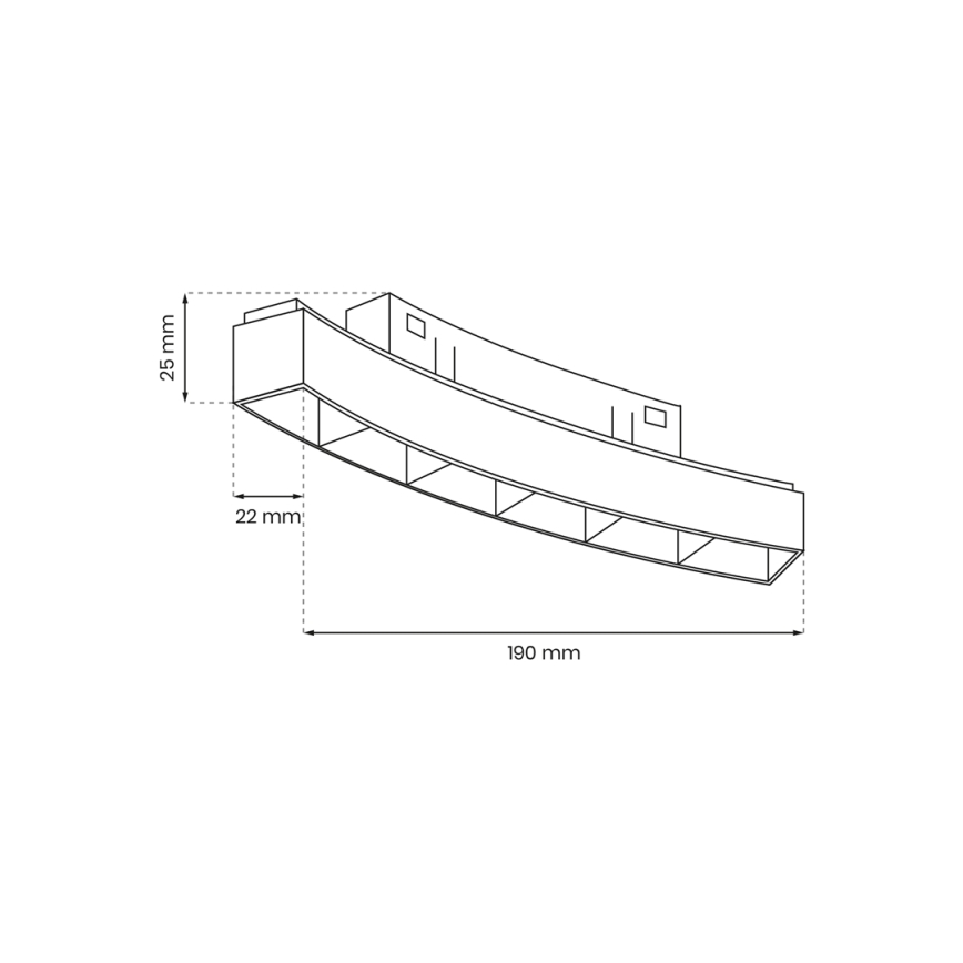 LED svetiljka za šinski sistem MAGNETIC TRACK LED/6W/48V 4000K crna