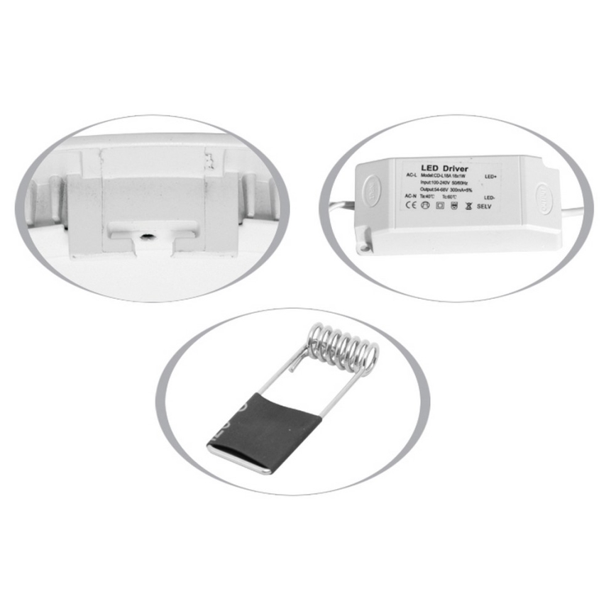 LED ugradno svetlo za kupatilo LADA LED/6W/230V 2700K IP44