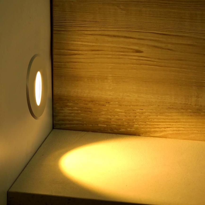 LED svetiljka za stepenište LED/3W/230V 3000K bela