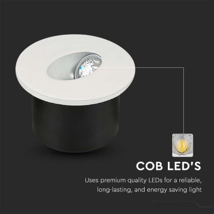 LED svetiljka za stepenište LED/3W/230V 3000K bela