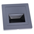 LED svetiljka za stepenište LED/3W/230V 3000K crna