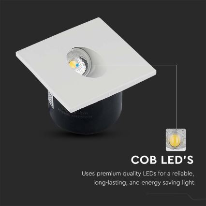 LED svetiljka za stepenište LED/3W/230V 4000K bela