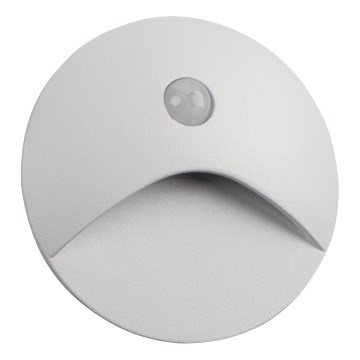 LED svetiljka za stepenište sa senzorom pokreta i sumraka EXIN LED/2,5W/230V 3000K IP65 bela okrugla