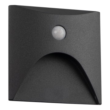 LED svetiljka za stepenište sa senzorom pokreta i sumraka EXIN LED/2,5W/230V 4000K IP65 antracit, kvadratnog oblika