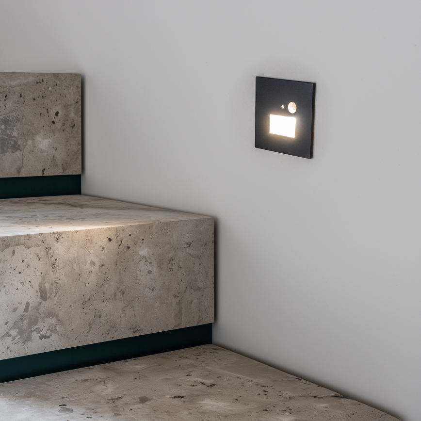 LED svetiljka za stepenište sa senzorom pokreta i sumraka LED/1,5W/230V 3000/4000/6000K antracit