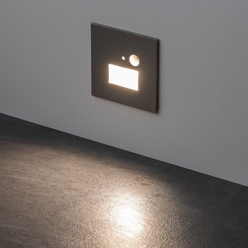 LED svetlo za stepenište sa senzorom pokreta i sumraka LED/1,5W/230V 3000/4000/6000K sivo