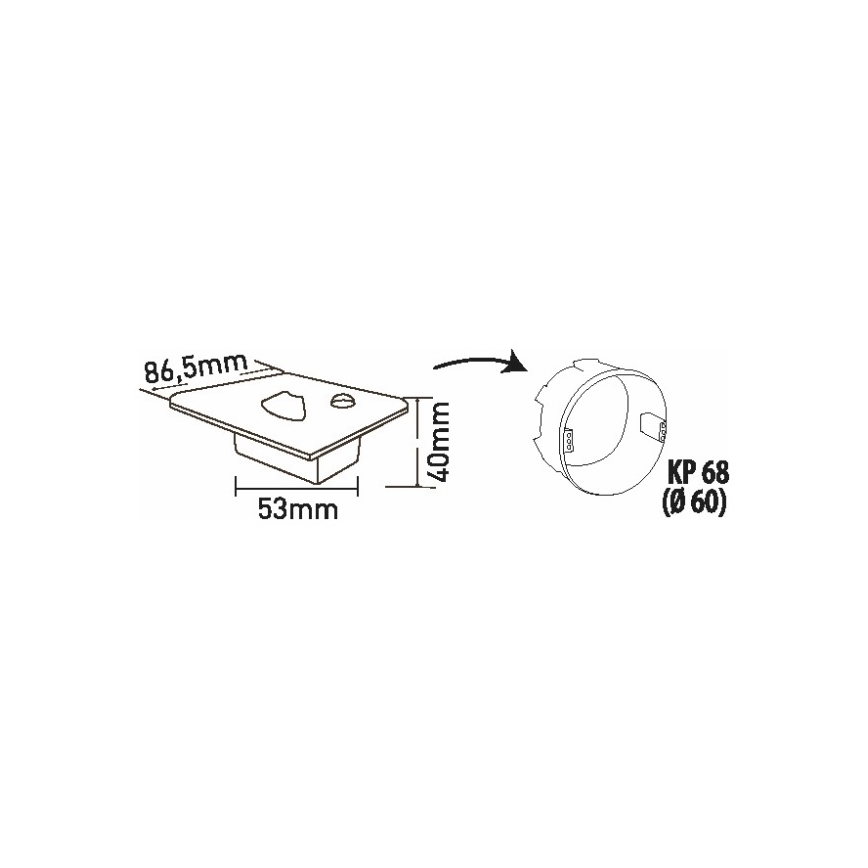 LED svetlo za stepenište sa senzorom pokreta i sumraka LED/1,5W/230V 3000/4000/6000K srebrna
