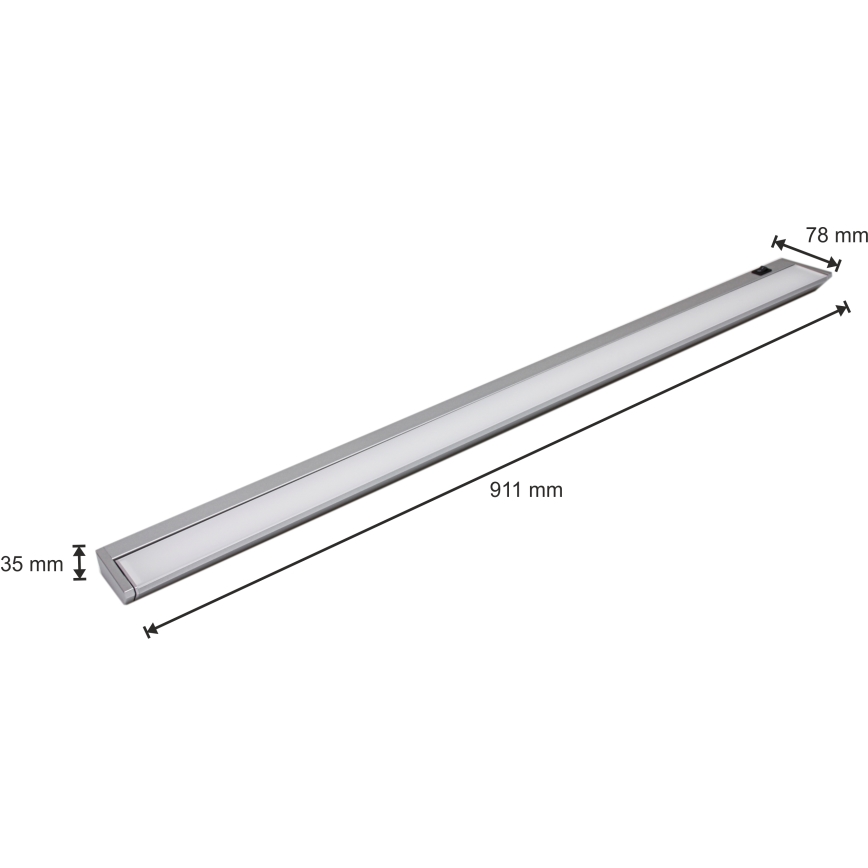 LED svetlo ispod ormarića LED/15W/230V srebrno